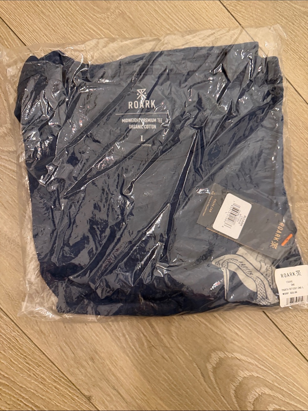 Roark Navy Shirt with Light Gray Graphic
